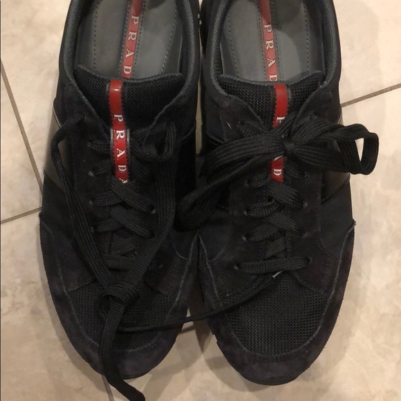 Prada Match Race suede and mesh sneaker - Picture 8 of 8